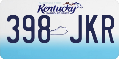 KY license plate 398JKR