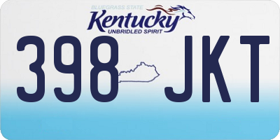 KY license plate 398JKT