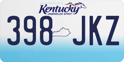 KY license plate 398JKZ