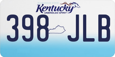 KY license plate 398JLB