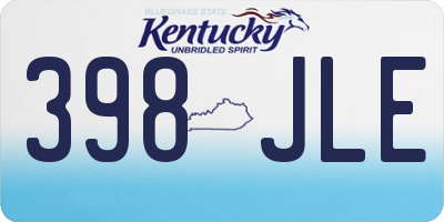 KY license plate 398JLE