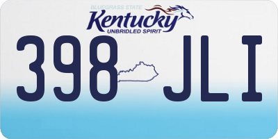 KY license plate 398JLI