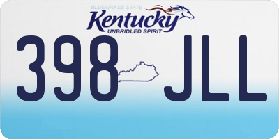 KY license plate 398JLL