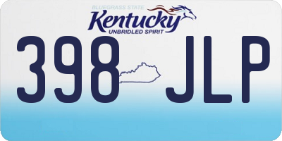 KY license plate 398JLP