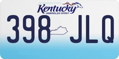 KY license plate 398JLQ