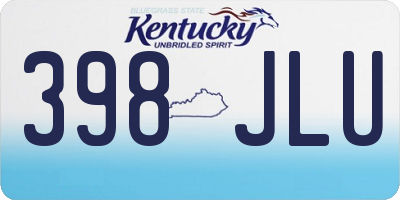 KY license plate 398JLU