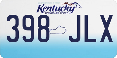KY license plate 398JLX