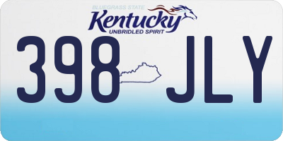 KY license plate 398JLY