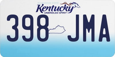 KY license plate 398JMA