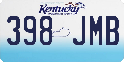 KY license plate 398JMB