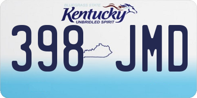 KY license plate 398JMD