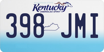 KY license plate 398JMI