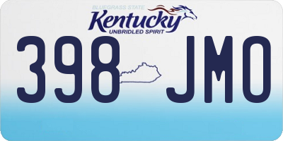 KY license plate 398JMO