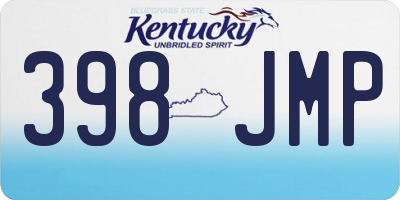 KY license plate 398JMP