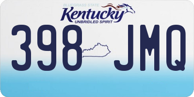KY license plate 398JMQ