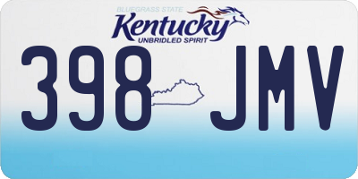 KY license plate 398JMV