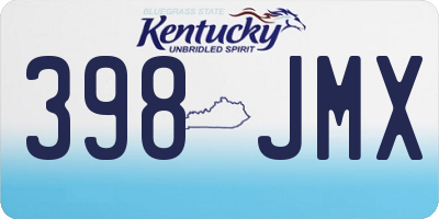 KY license plate 398JMX
