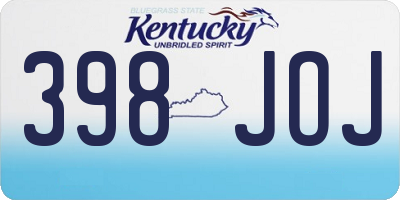 KY license plate 398JOJ