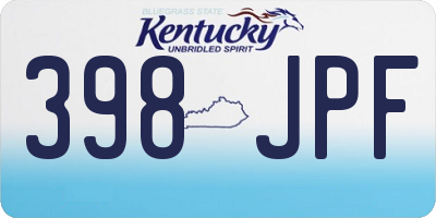 KY license plate 398JPF