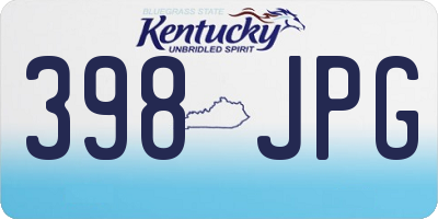 KY license plate 398JPG
