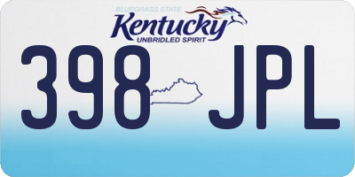 KY license plate 398JPL