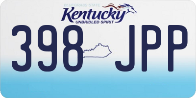 KY license plate 398JPP