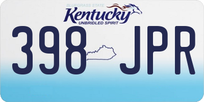 KY license plate 398JPR