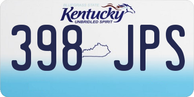 KY license plate 398JPS
