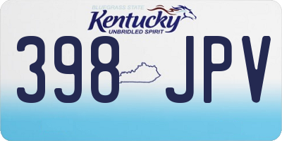KY license plate 398JPV