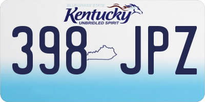 KY license plate 398JPZ