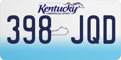 KY license plate 398JQD