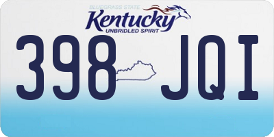 KY license plate 398JQI