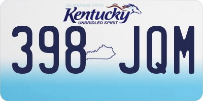 KY license plate 398JQM