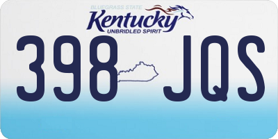 KY license plate 398JQS