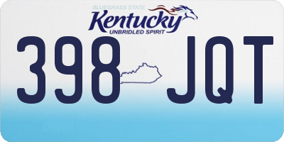 KY license plate 398JQT