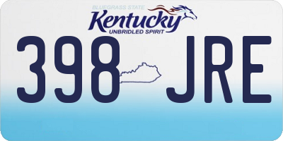 KY license plate 398JRE