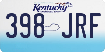 KY license plate 398JRF