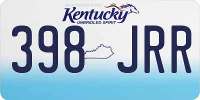 KY license plate 398JRR