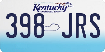 KY license plate 398JRS