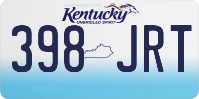 KY license plate 398JRT