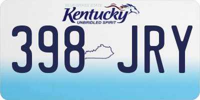 KY license plate 398JRY