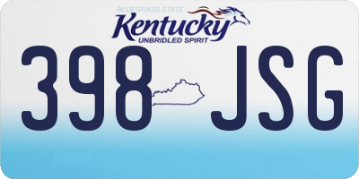 KY license plate 398JSG