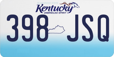 KY license plate 398JSQ