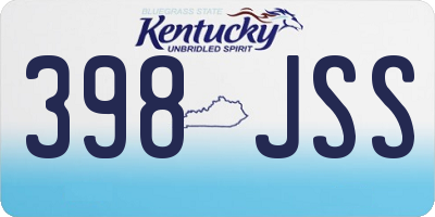 KY license plate 398JSS