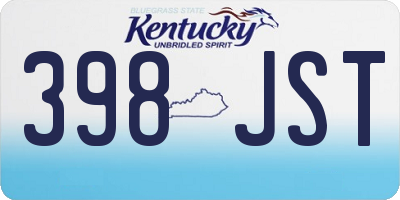 KY license plate 398JST
