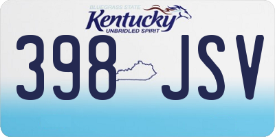 KY license plate 398JSV