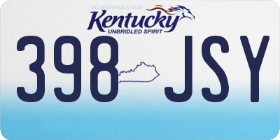 KY license plate 398JSY
