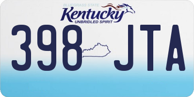 KY license plate 398JTA