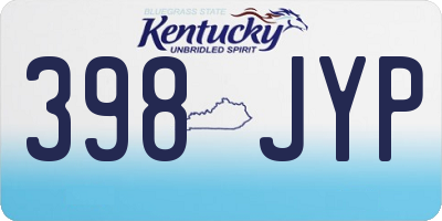 KY license plate 398JYP