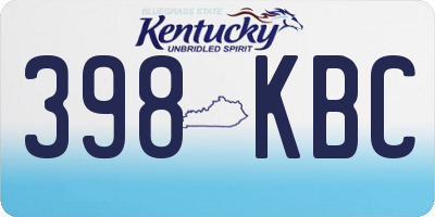 KY license plate 398KBC